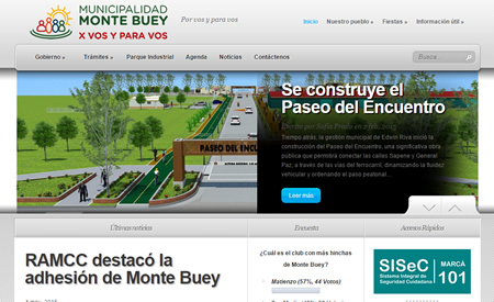 Sitio web Municipalidad de Monte Buey